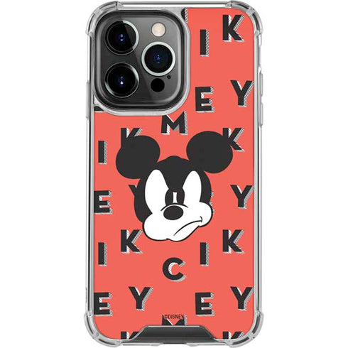 Disney Mickey Mouse Grumpy Face iPhone 14 Pro Clear Case
